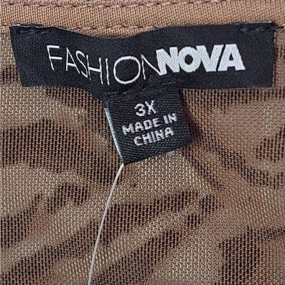 Fashion Nova Women's Plus Size Caught Between You Mesh Bodysuit 3X NWT - Picture 5 of 9